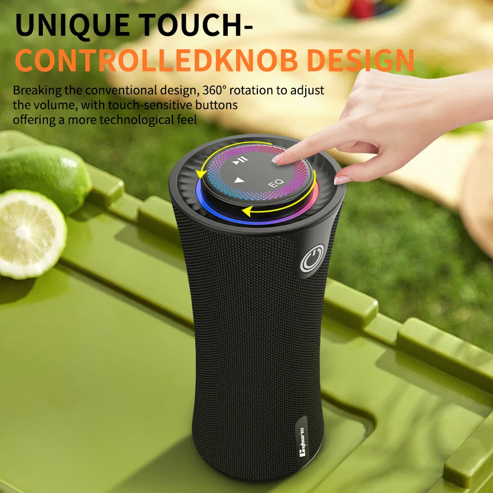 Cyboris T16 Portable Wireless Bluetooth Speaker with RGB Lighting Stereo Surround Sound Music Player