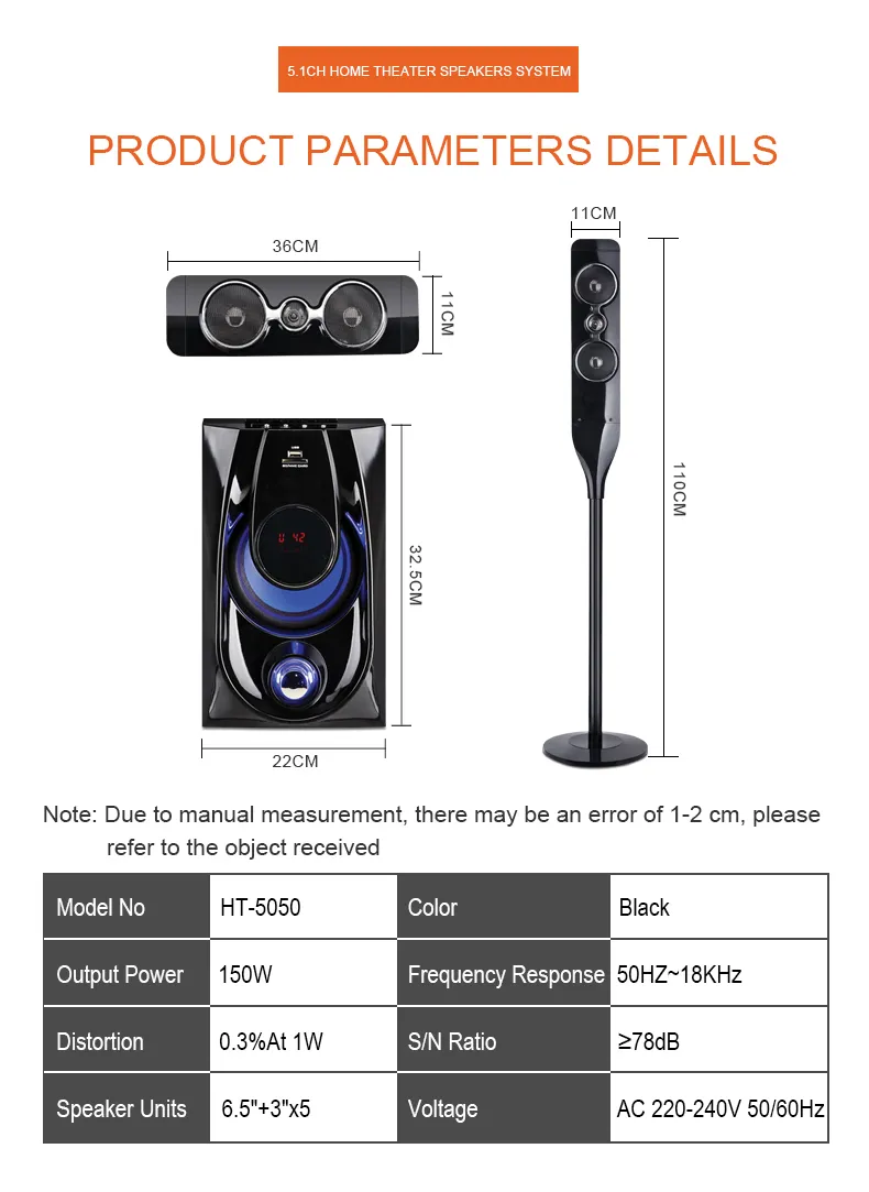 Ht-5050 Private Home Theatre Speaker