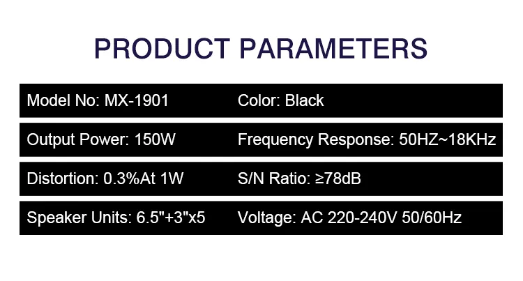 Mx-1901 Home Theatre Speaker