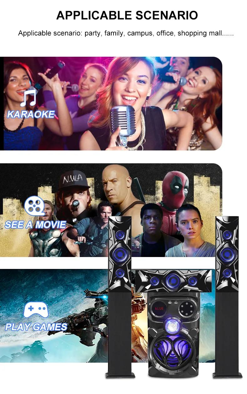 Wooden Sound System Home Theater Speaker MX-980L