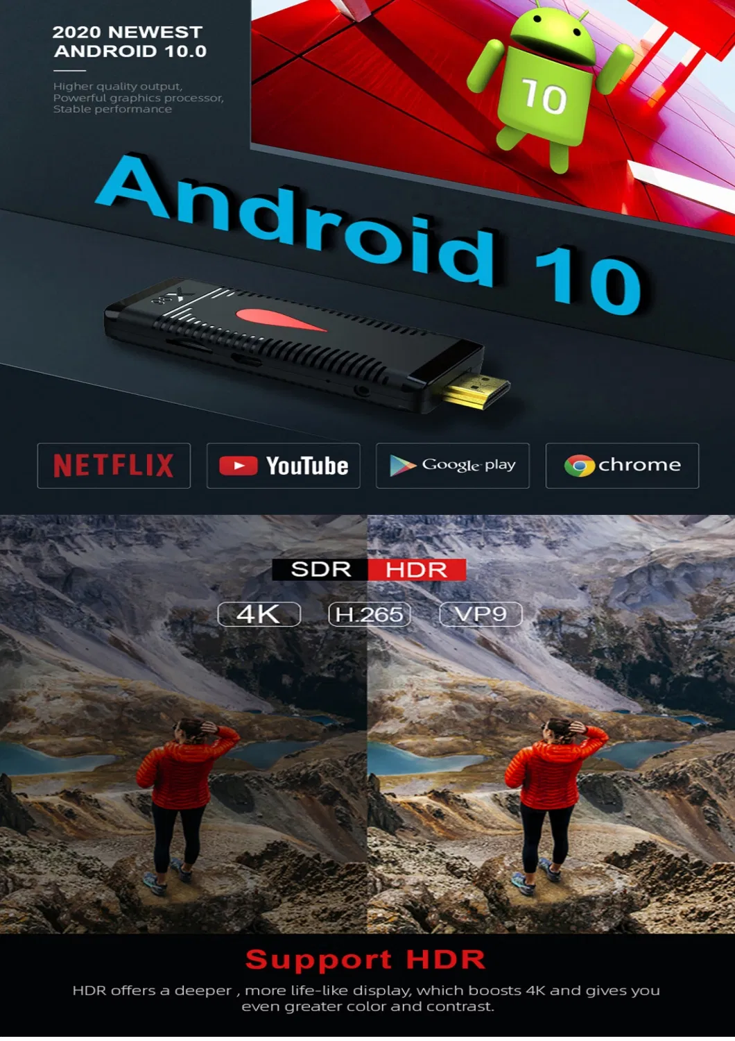 Android 10.0 X96s400 4K Allwinner H313 2GB 16GB Media Player Set Top Box