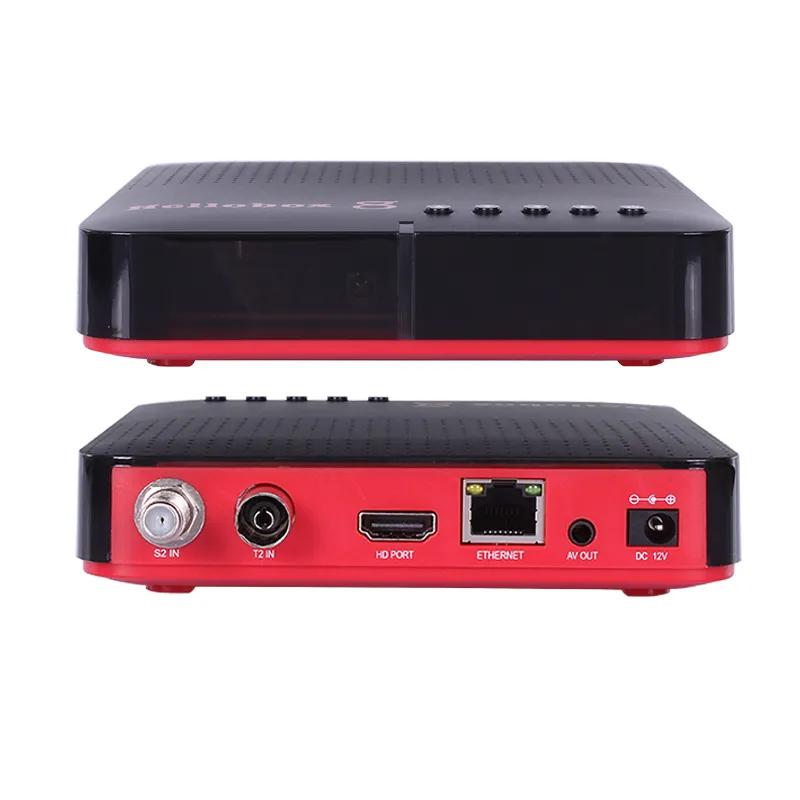 Original Hellobox 8 DVB-S2 S2X T2 H. 265 Built-in WiFi Auto Biss Key Powervu Am Mgcam Satellite Receiver Set Top Box