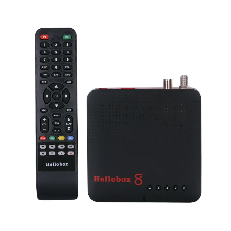 Original Hellobox 8 DVB-S2 S2X T2 H. 265 Built-in WiFi Auto Biss Key Powervu Am Mgcam Satellite Receiver Set Top Box