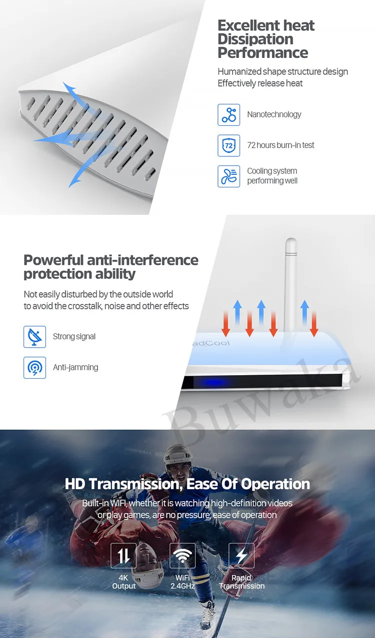 Leadcool Android 9.0 Smart TV Box 1GB 8GB Memory Set Top Box