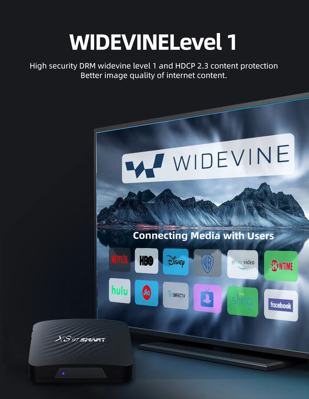 Xs97 Smart Premium IPTV Set Top Box for Streaming