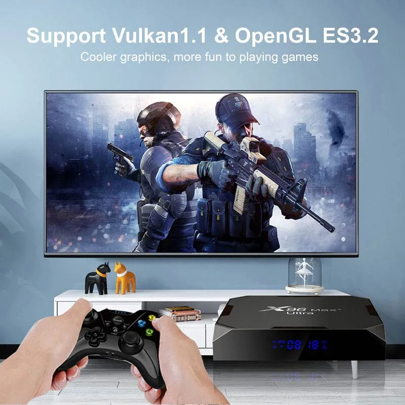 New Arrival X96 Max+ Ultra S905X4 4GB 64GB 8K Android 11 TV Box X96 Max Plus Set-Top Box
