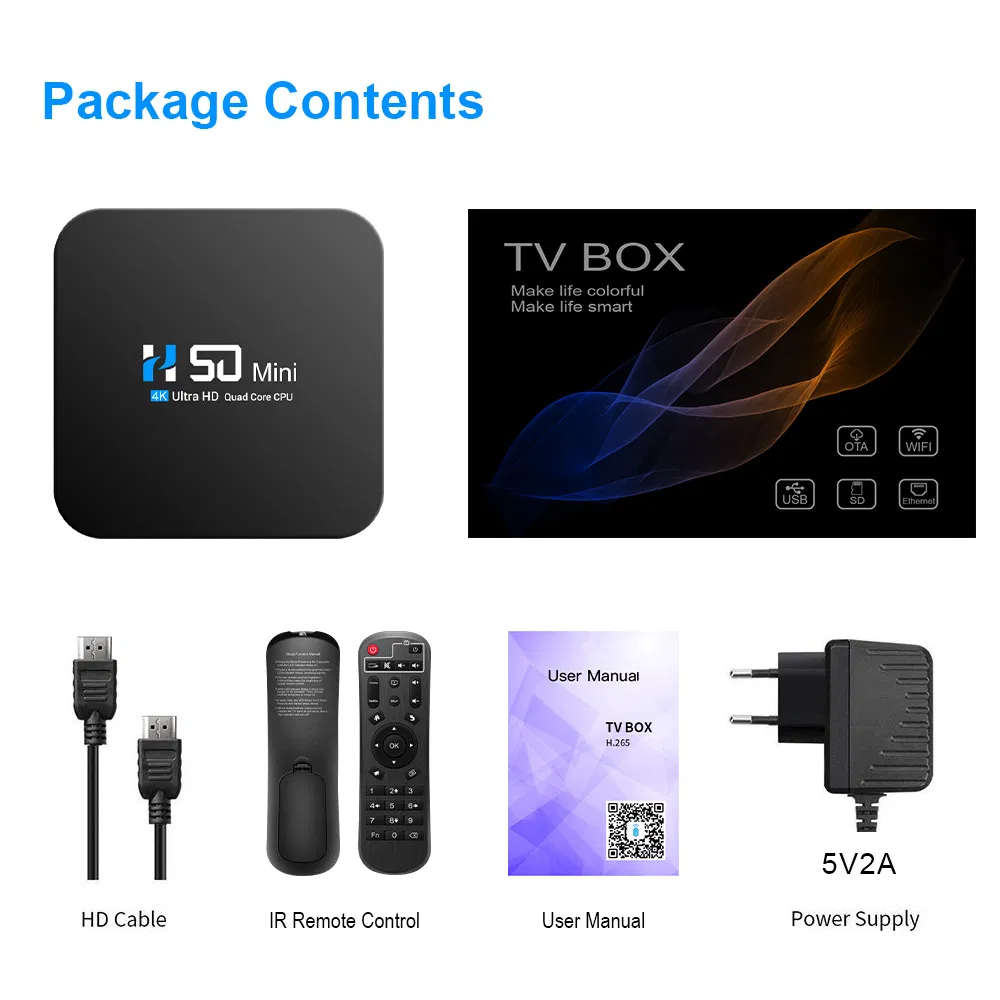 2GB/16GB Android 10.0 TV Box 4K Ultra High Definition Network Set-Top Box