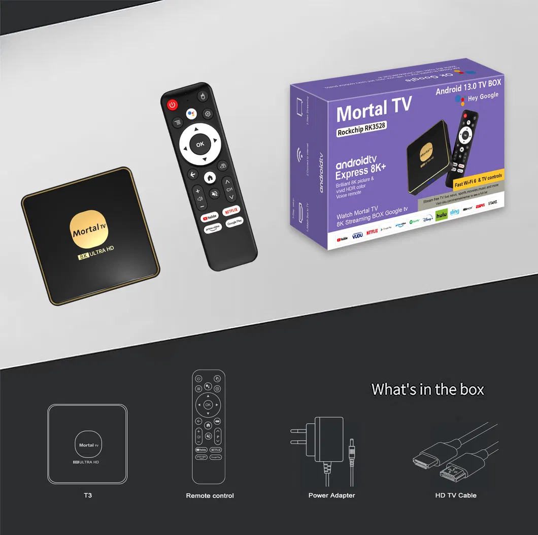 Set Top Box 4+128GB Max Ott Mortal T3 IPTV Box Cheap Sell