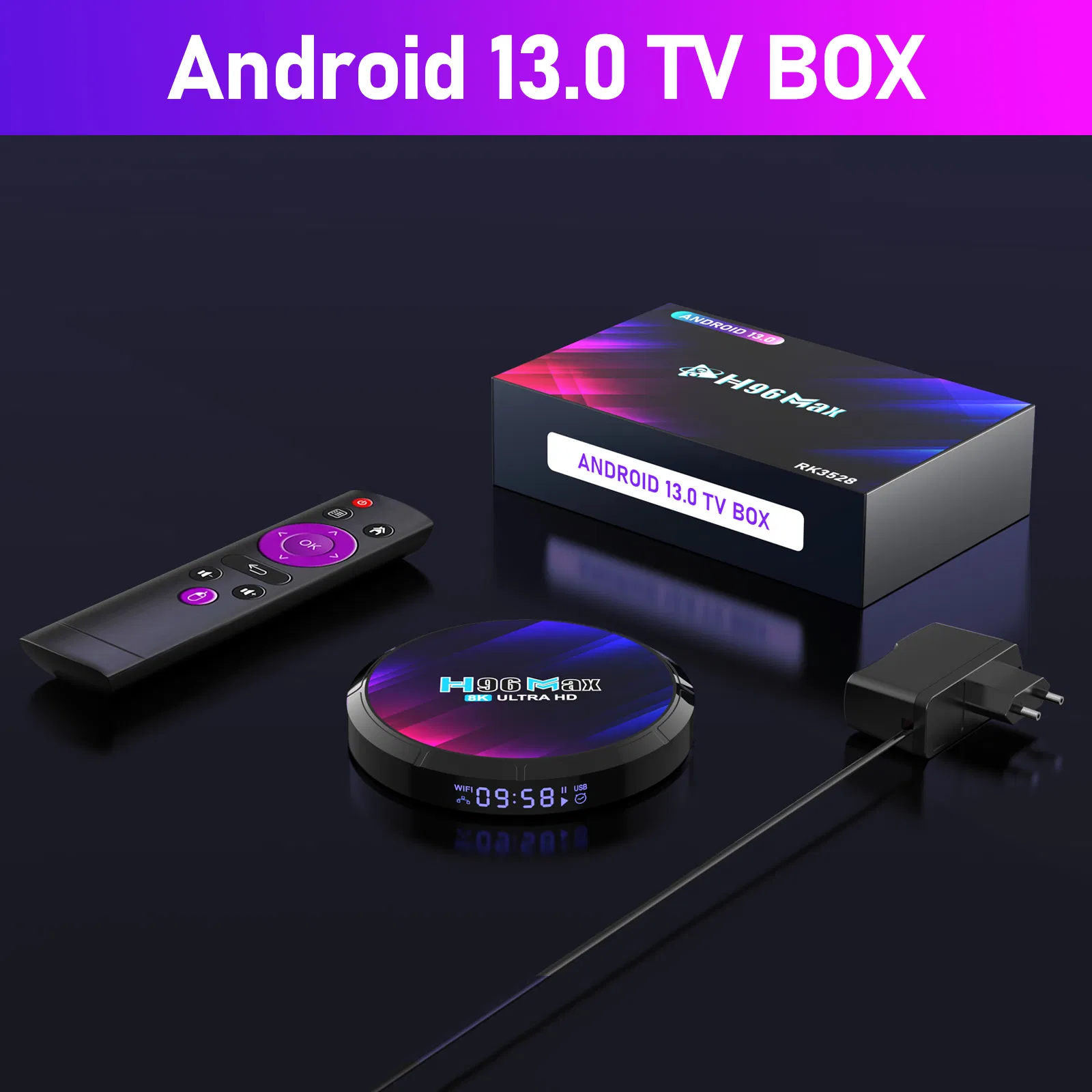 Hot H96 Max 4K Android TV Box Set Top Box for Streaming