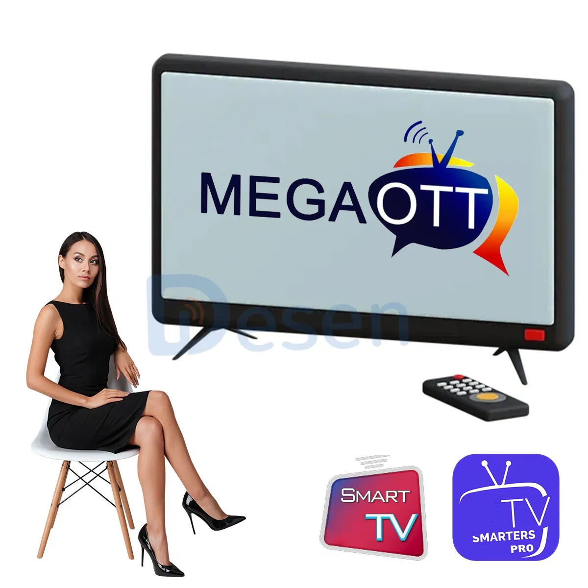 Megaott Android TV Box FHD 4K Smart TV Set Top Box Ott for France UK Germany