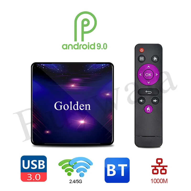 Wholesale New Android Golden Set Top Box Android Smart TV 4K TV Box Amlogic S905W CPU