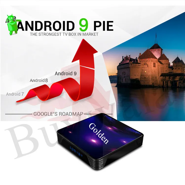 Wholesale New Android Golden Set Top Box Android Smart TV 4K TV Box Amlogic S905W CPU