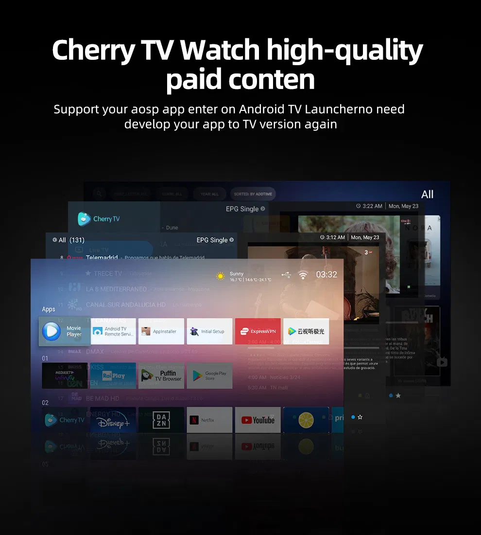 Custom Logo Bt5.0 Dual Brand WiFi Set Top Box Android