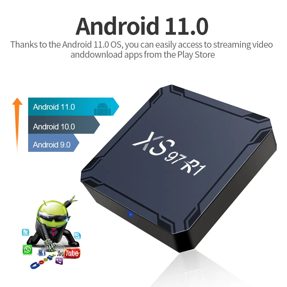 High-Performance Android 11 Streaming Set-Top Box with 2GB RAM