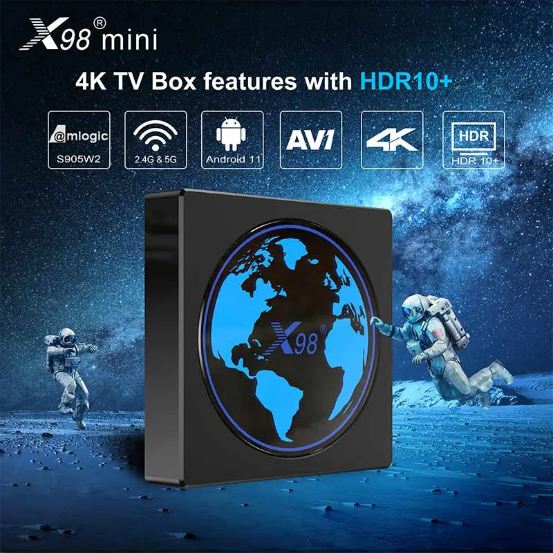 X98 Mini Dual WiFi 2.4G 5g Android 11 2GB 16GB Smart TV Box X98mini IPTV Set Top Box