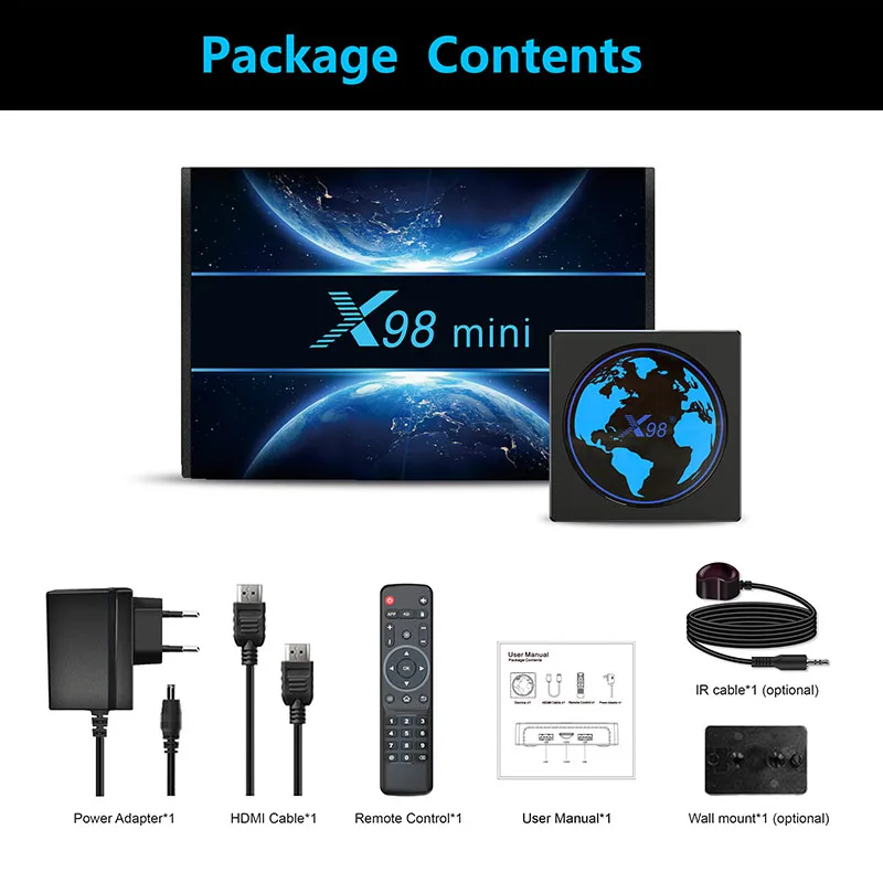X98 Mini Dual WiFi 2.4G 5g Android 11 2GB 16GB Smart TV Box X98mini IPTV Set Top Box