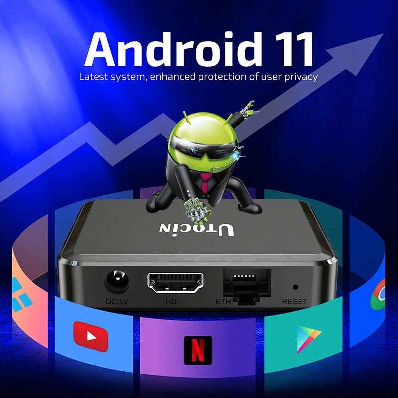 Factory Quad Core 4K Ultra HD Diamond 8K Strong IP TV Utocin Neo Set-Top Box 2GB16GB Dual WiFi Amlogic S905W2 Android 11 Media Streamer TV Box