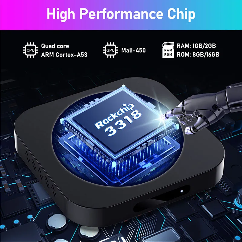 New Set Top Box Rk3318 1/8GB 2/16GB 4K HD Video Output Android 11.0 Smart TV Box