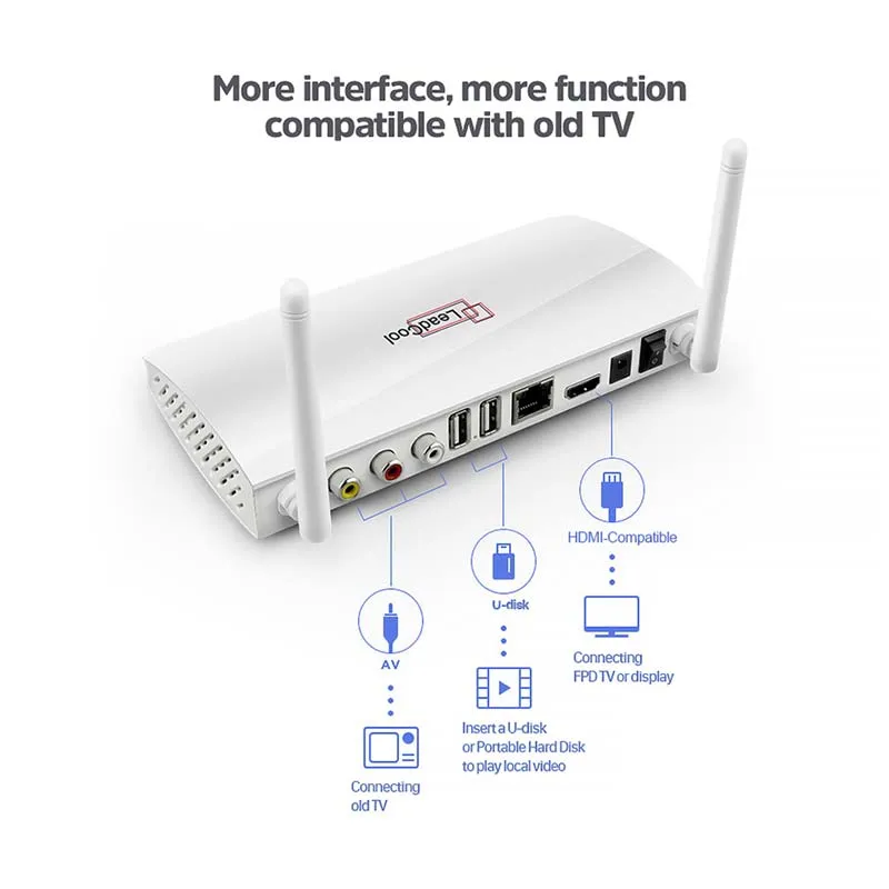 Leadcool Smart TV Box Android 9.0 Amlogic Set-Top Box 4K with 1 Year Livego