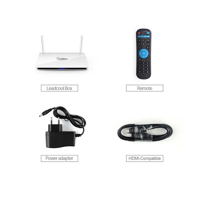 Leadcool Smart TV Box Android 9.0 Amlogic Set-Top Box 4K with 1 Year Livego