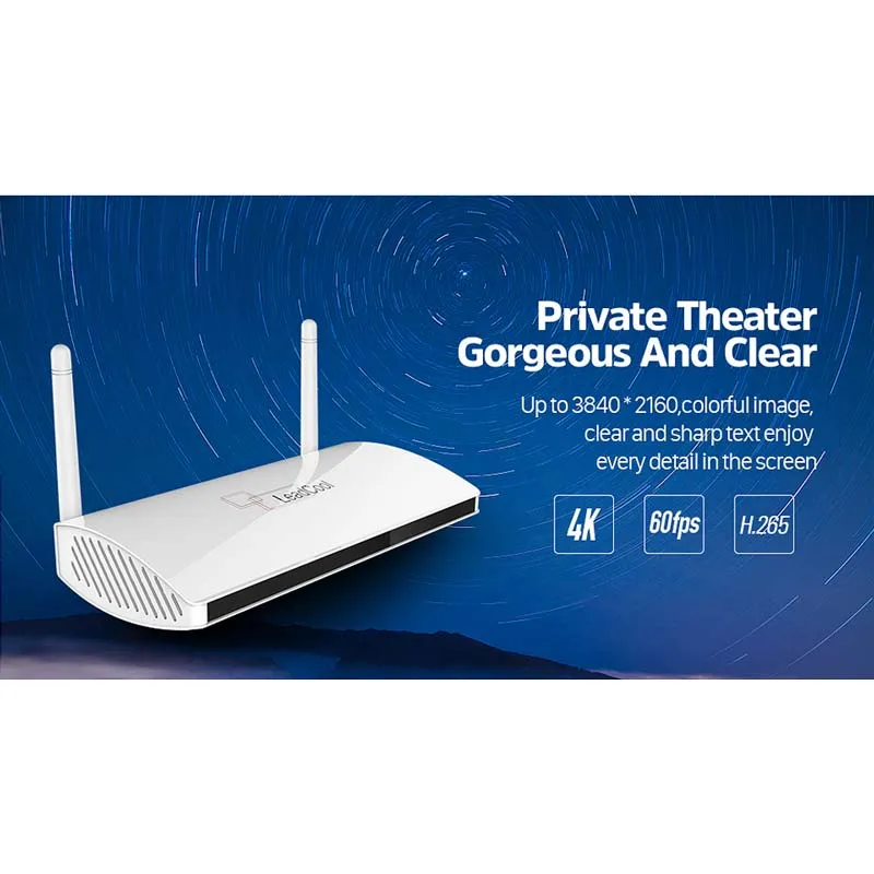 Leadcool Smart TV Box Android 9.0 Amlogic Set-Top Box 4K with 1 Year Livego