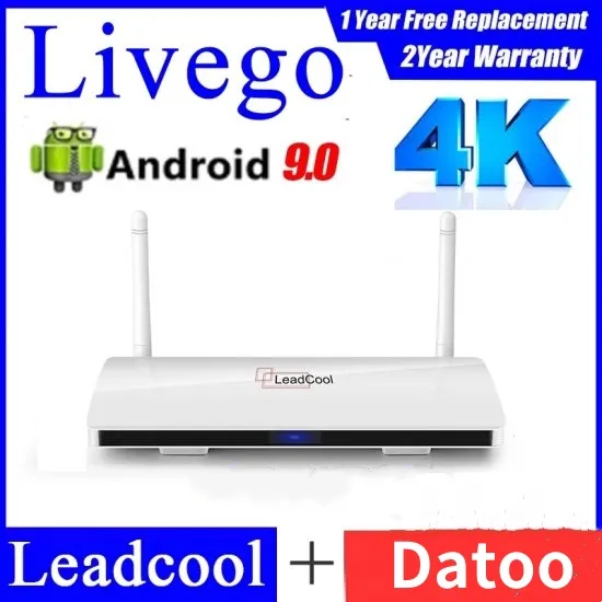 Leadcool Smart TV Box Android 9.0 Amlogic Set-Top Box 4K with 1 Year Livego