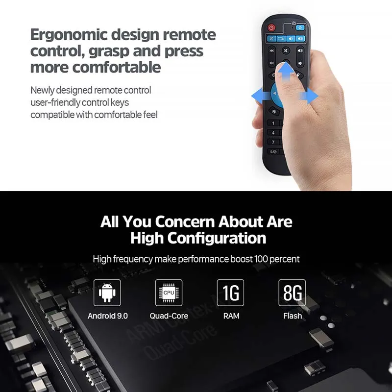 Leadcool Smart TV Box Android 9.0 Amlogic Set-Top Box 4K with 1 Year Livego