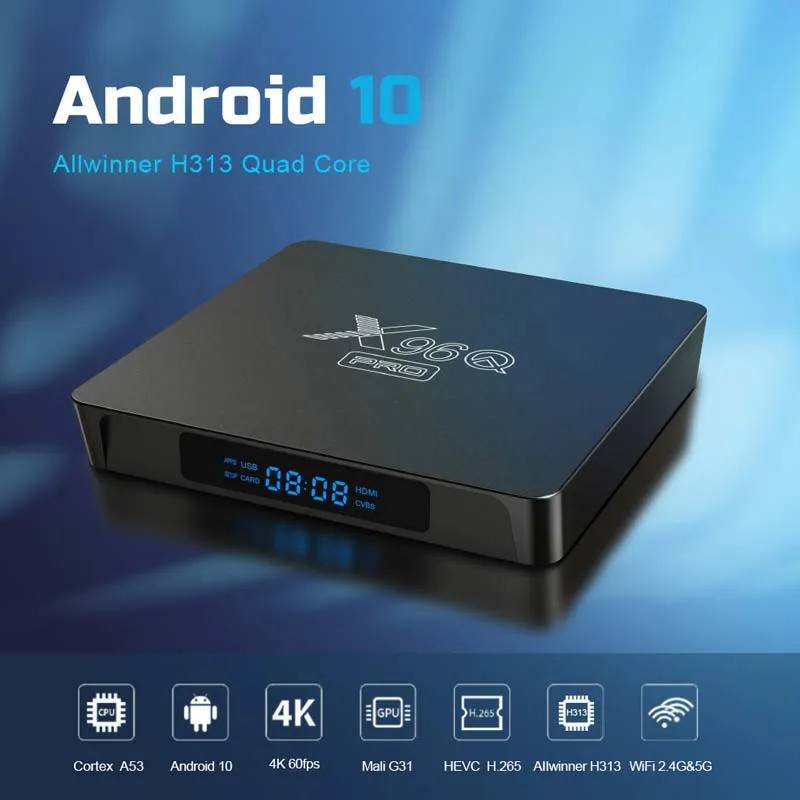 Cheapest Android 10.0 TV Box X96q PRO 8GB/16GB Allwinner H313 Smart Set-Top Box X96q PRO