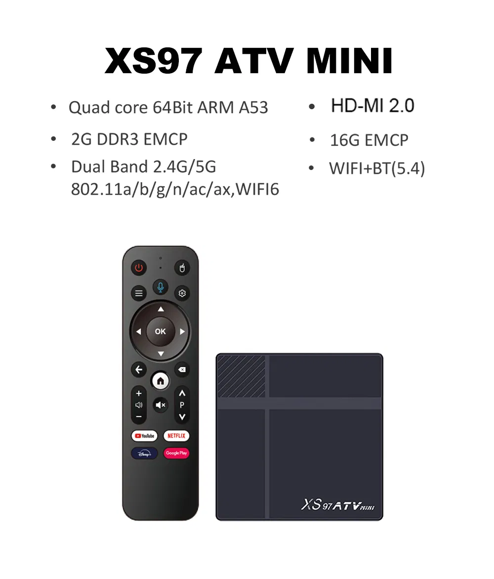 High-Performance Xs97 ATV Mini Set Top Box with Android 12