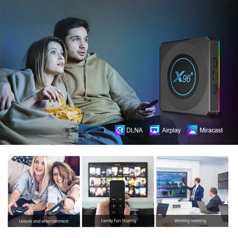 High Quality X96X4 Android 11 64GB Amlogic S905X4 WiFi 2.4G 5g Android TV Set-Top Box