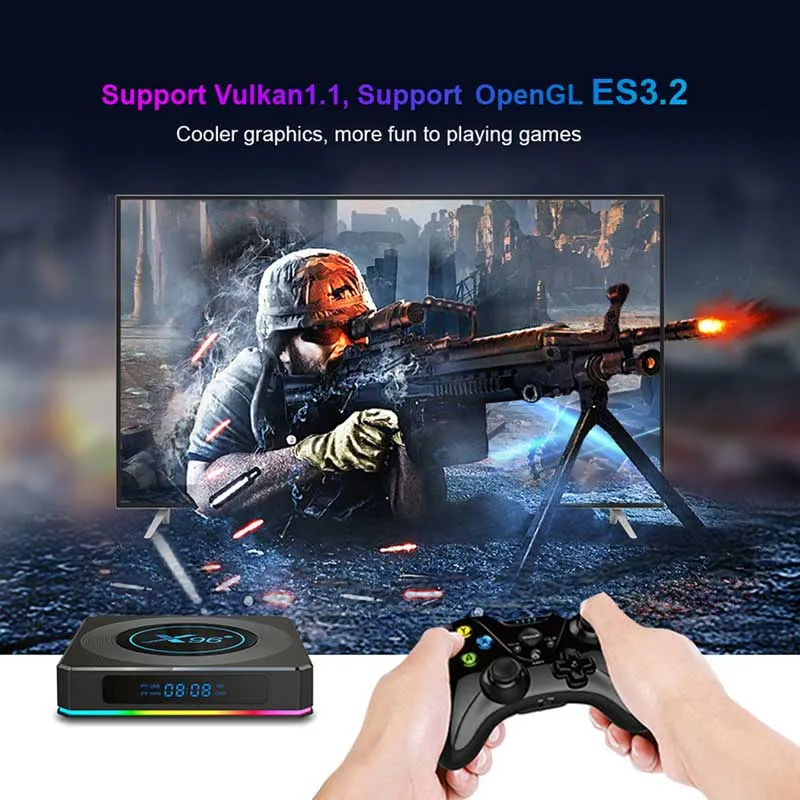 High Quality X96X4 Android 11 64GB Amlogic S905X4 WiFi 2.4G 5g Android TV Set-Top Box