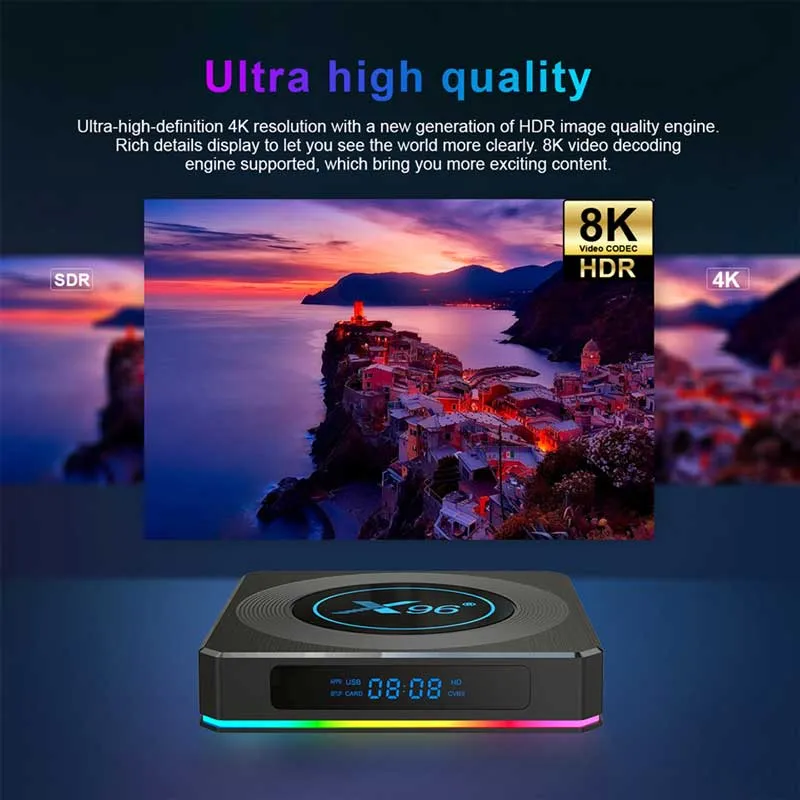 High Quality X96X4 Android 11 64GB Amlogic S905X4 WiFi 2.4G 5g Android TV Set-Top Box