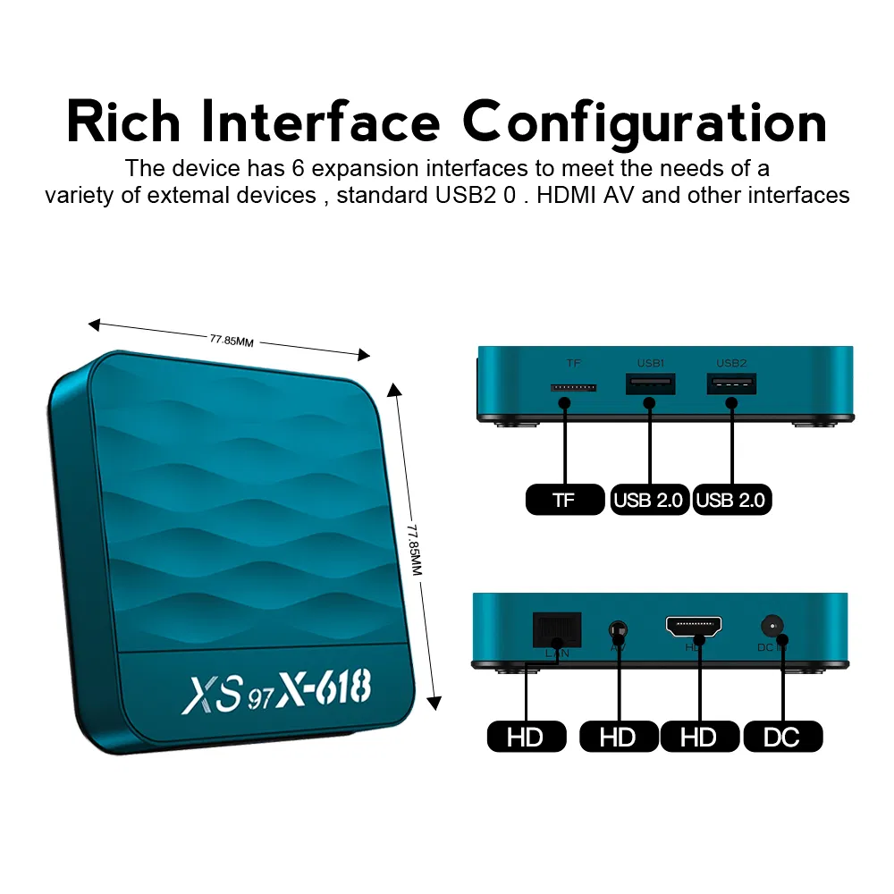 The Most Popular Xs97X-618 H618 Android 12 1080P Full HD 6K Set Top Box Best Price