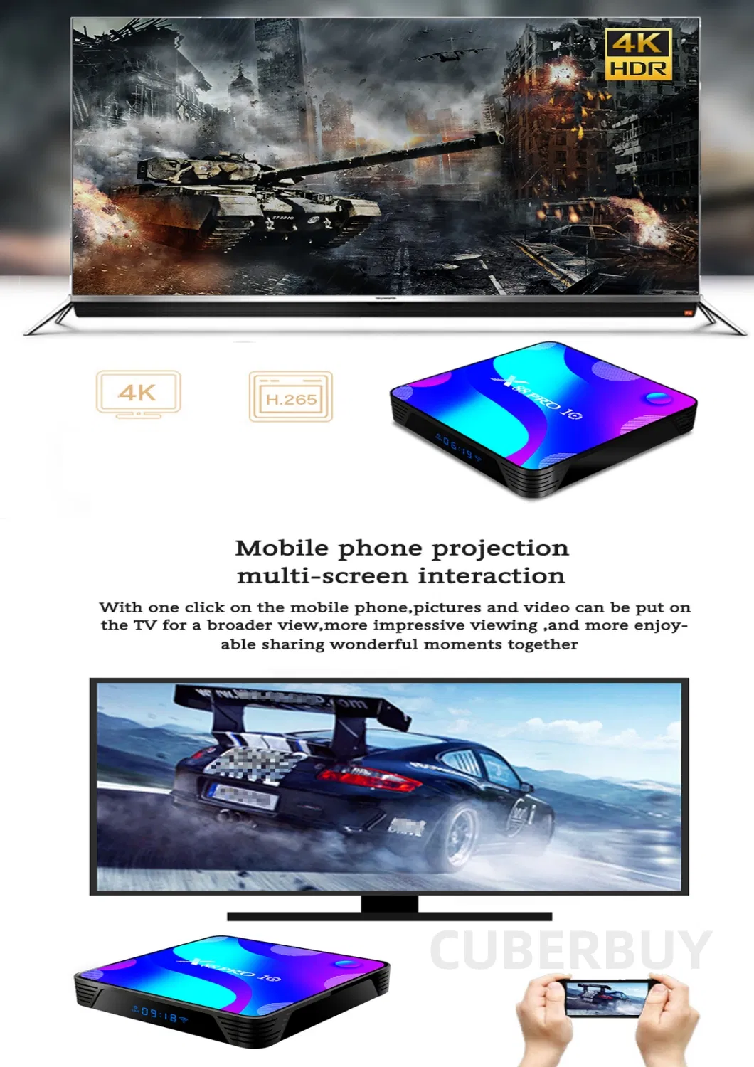 X88PRO 10 Android 10.0 Set Top Box with 12 Months Qhdtv