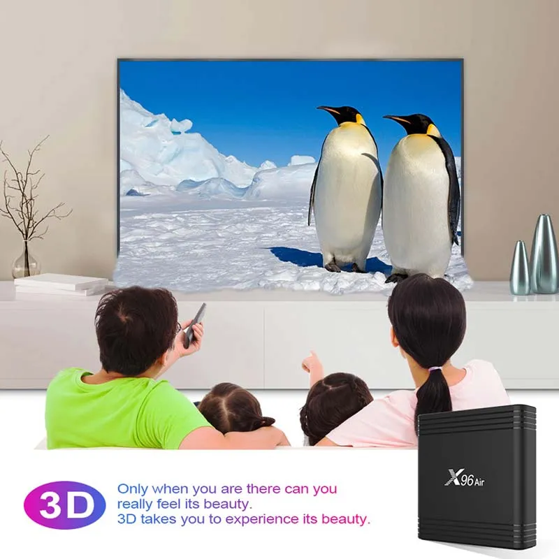 X96air Amlogic S905X3 64GB 2.4G/5g 8K Android 9.0 TV Set Top Box X96 Air Support Voice Remote