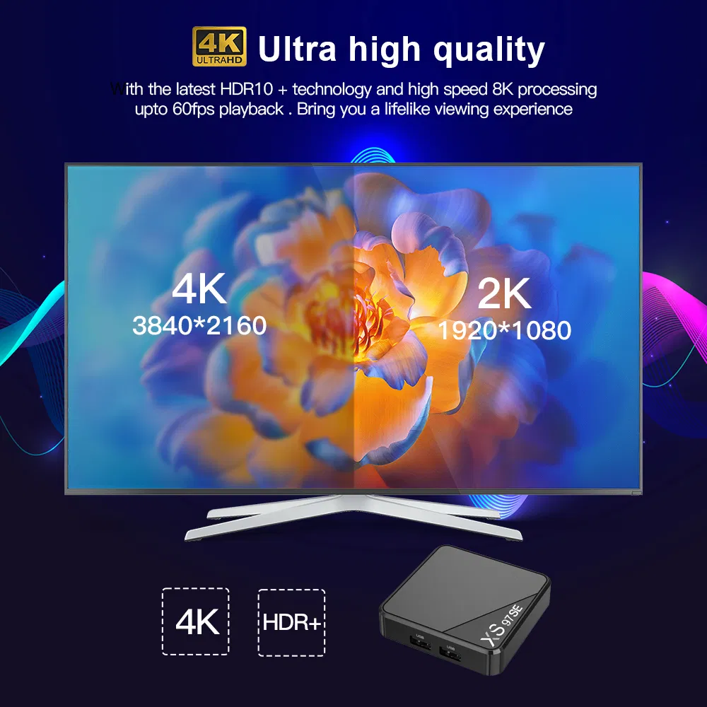 New Factory Xs97 Se Android 10.0 Allwinner H313 4K H. 265 Hevc Smart TV Set Top Box with Wholesale Popular