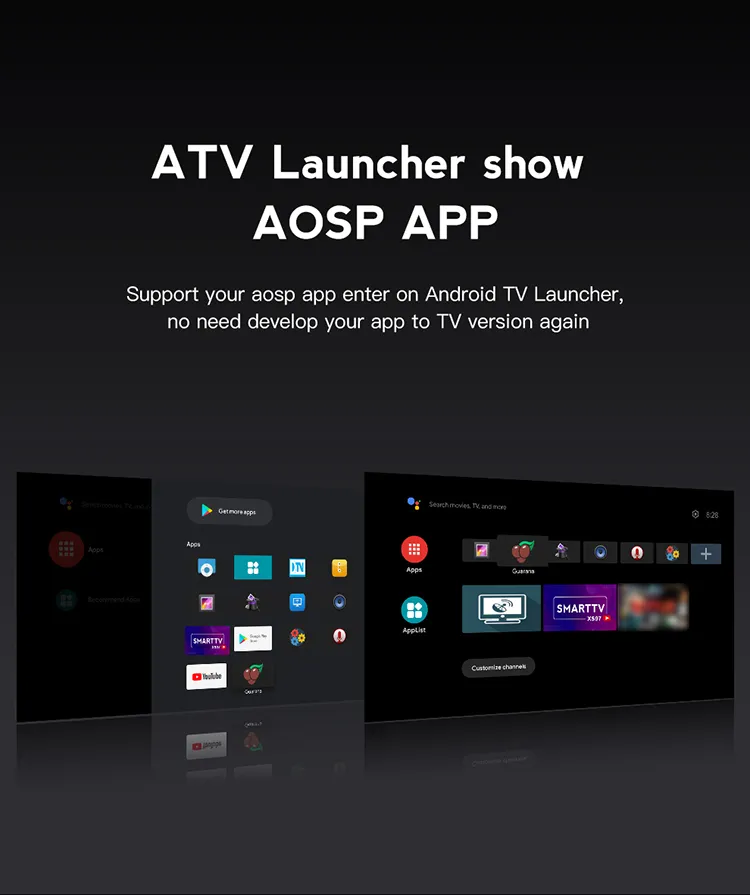 New Design Voice Contol 4GB RAM 32GB ROM H. 265 Xs97 ATV PRO Set Top Box with Factory Price