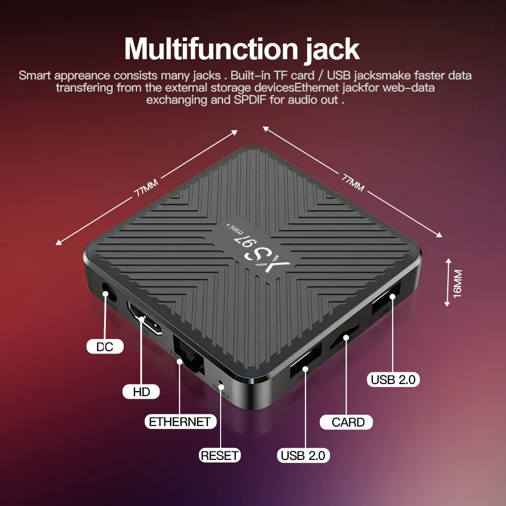 Xs97 Mini+ Wholesale Android 11 Smart 2.4G+5g WiFi Set Top Box