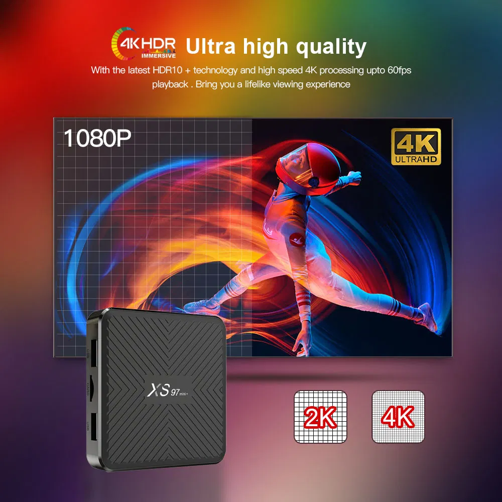 Xs97 Mini+ Wholesale Android 11 Smart 2.4G+5g WiFi Set Top Box