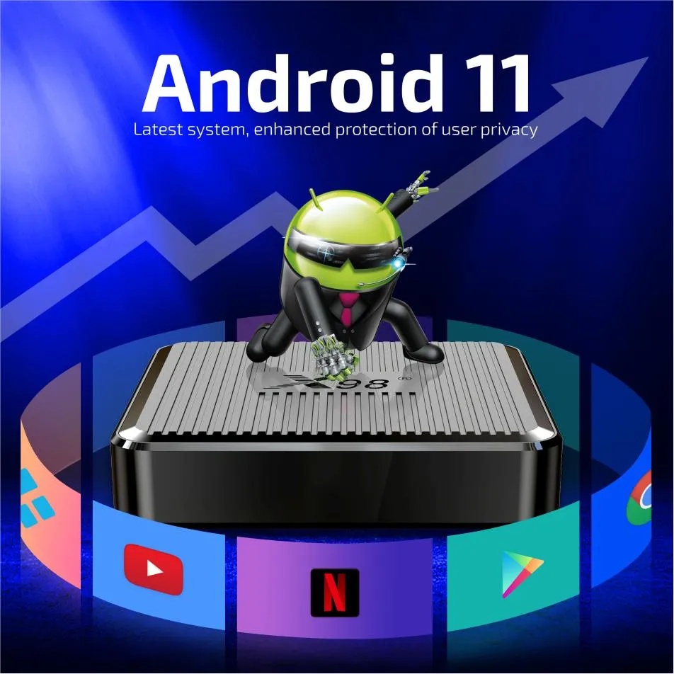 Custom Firmware 4GB 32GB Android Box X98 Yb864 Set-Top Box TV 8K