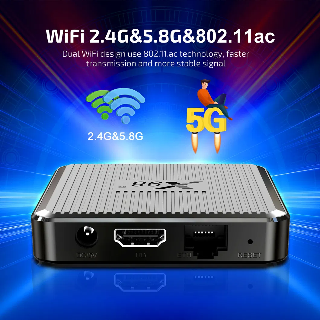 Custom Firmware 4GB 32GB Android Box X98 Yb864 Set-Top Box TV 8K