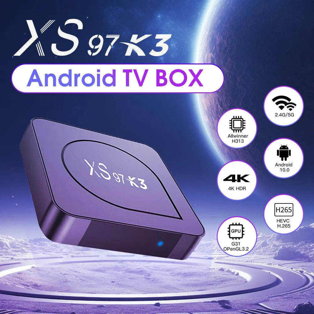 Customizable Xs97 K3 4K Smart Android TV Box Bulk Internet Streaming Media Player Set-Top Box