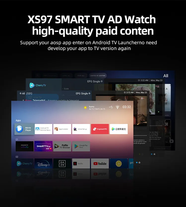 High-Performance Xs97 Smart PRO Set Top Box for Streaming