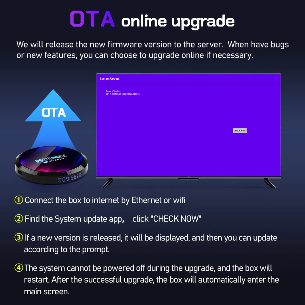 H96max 2GB+16GB Android 13.0 Rk3528 WiFi 6 Ultra HD TV Set-Top Box with EU Plug