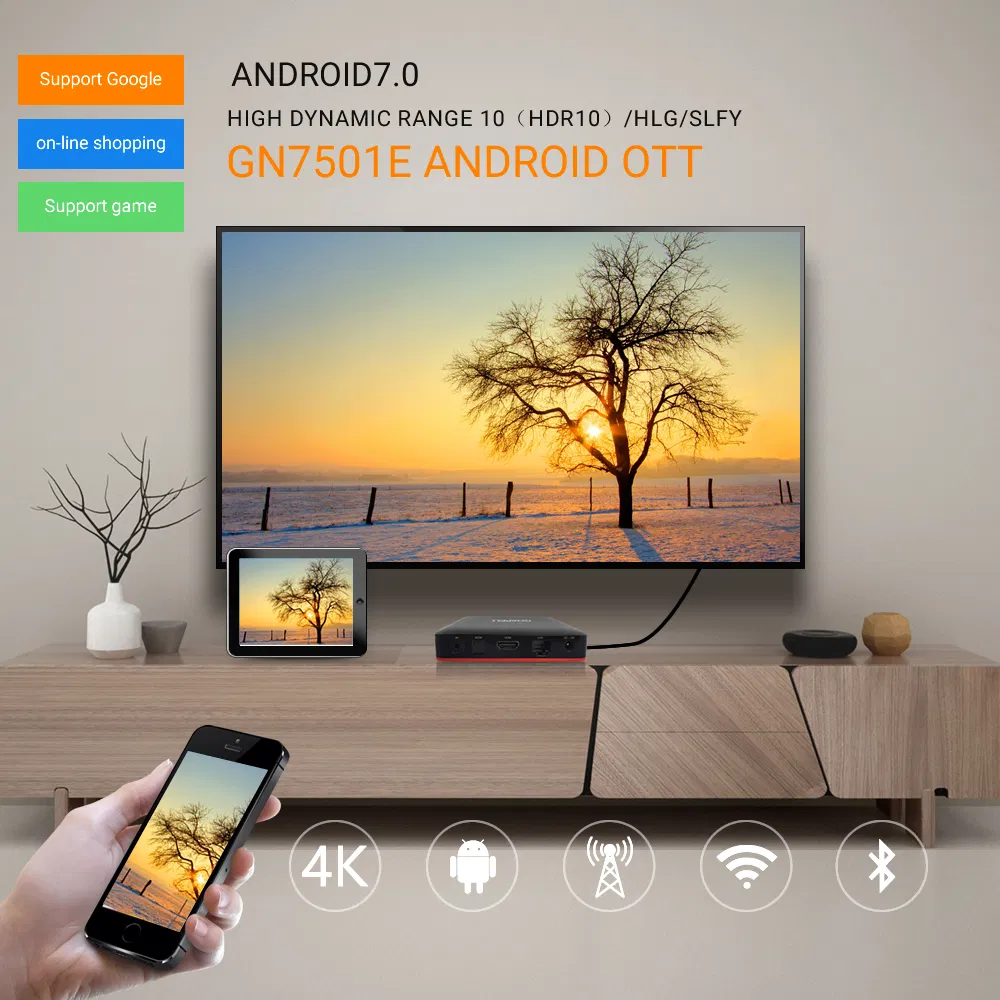 Android Smart TV Box 7.0 Ott TV Box Mini Smart Set Top Box Box Quad Core 4K WiFi 1GB 8GB / 2GB 16GB