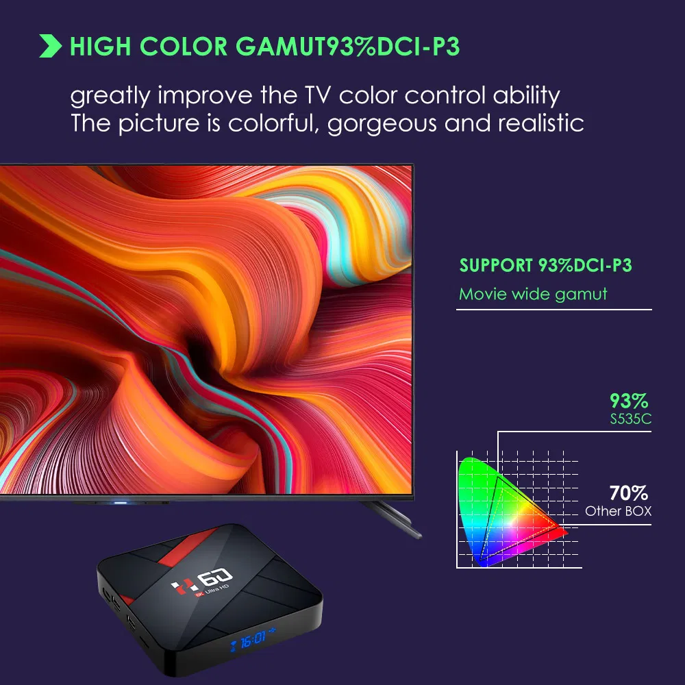 Network Set-Top Box H616 Android 12 6K High-Definition Player TV Box 2GB+16GB