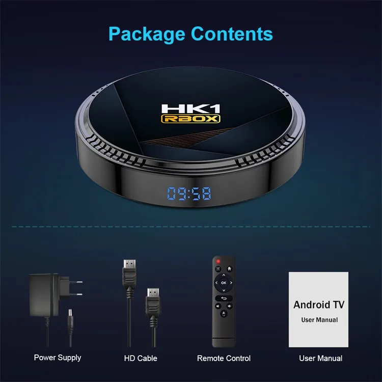 HK1 Rbox H8 Set Top Box Android 12.0 Digital TV Dual WiFi 4K HD Free Video Suppliers TV Box TV Set Box