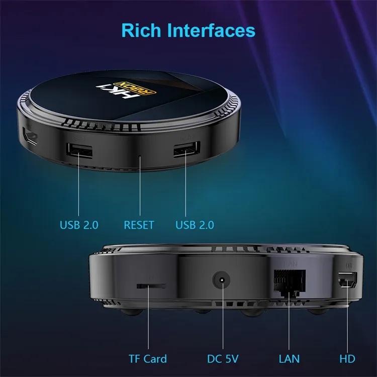 HK1 Rbox H8 Set Top Box Android 12.0 Digital TV Dual WiFi 4K HD Free Video Suppliers TV Box TV Set Box