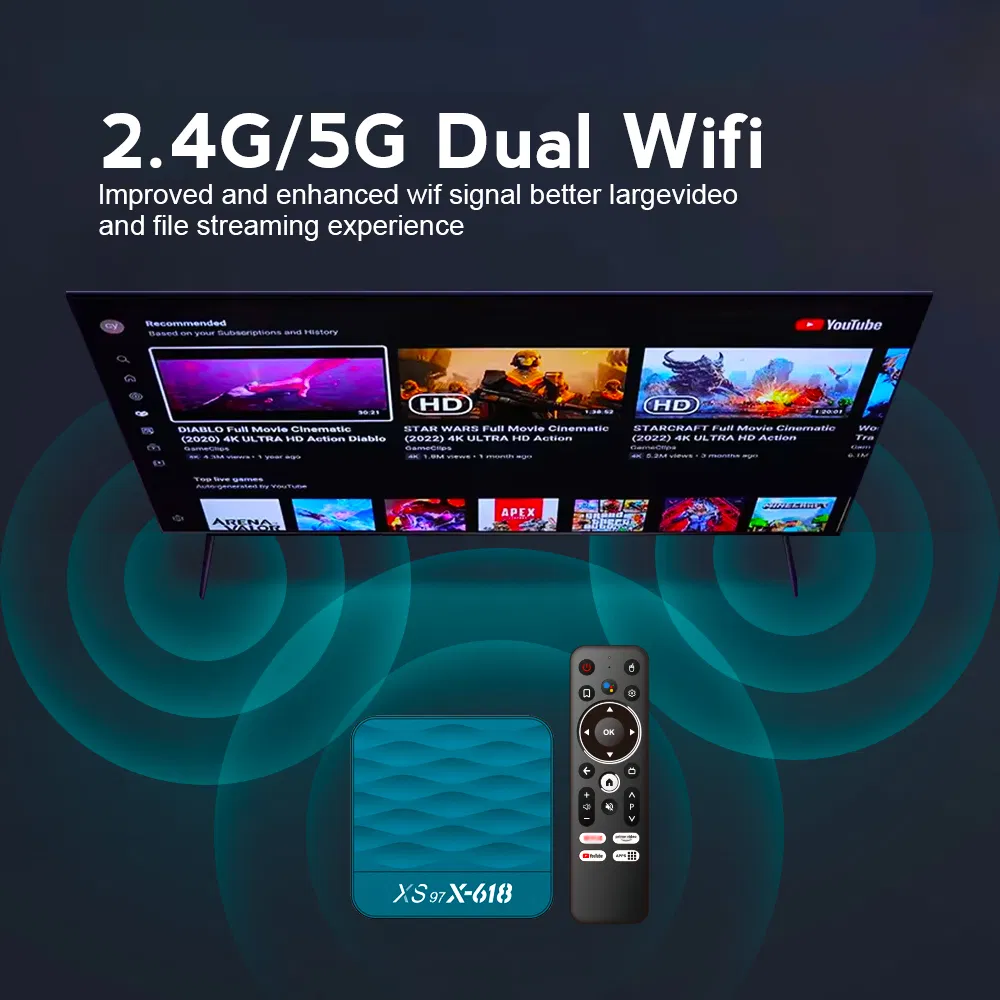 High-Performance Android 12 Xs97 Streaming Set Top Box