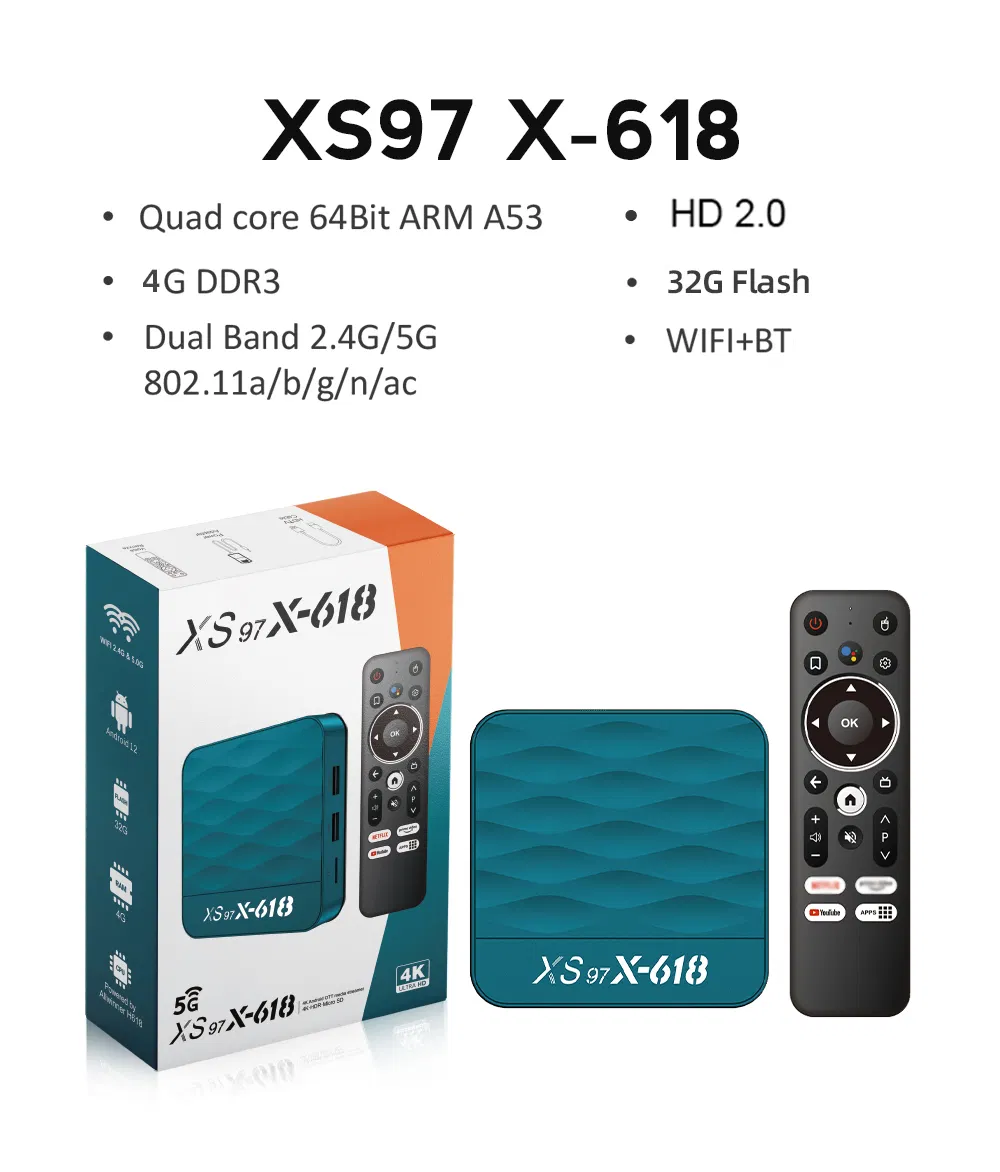 High-Performance Android 12 Xs97 Streaming Set Top Box